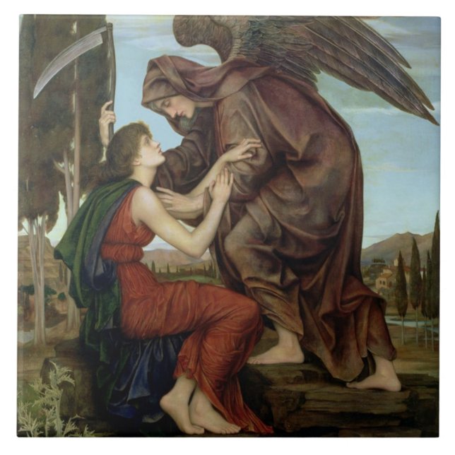 Dödsängeln (Kompassion i slutet av livet) Kakelplatta (Framsidan)