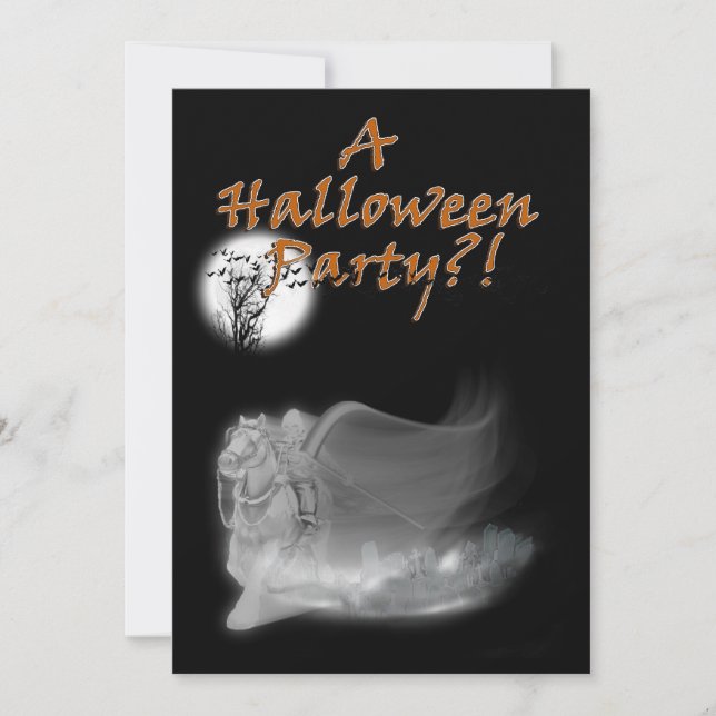 Dödsängeln rider igen Halloweenfest Inbjudningar (Framsida)