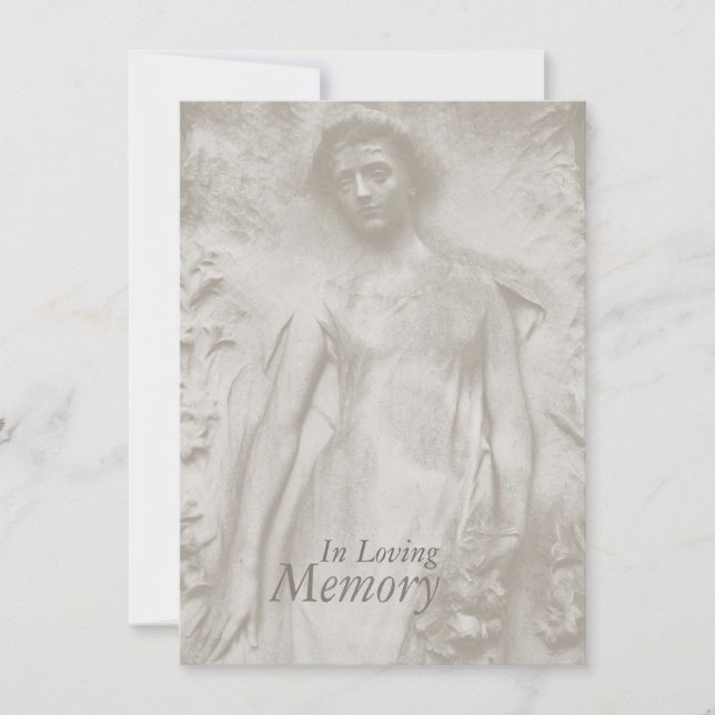 Dödsannons I kärlek minns vi Gravsten Inbjudningar (Framsida)