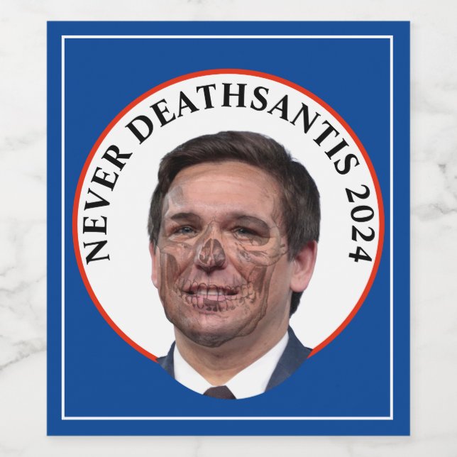 DödSantis Skull Ansikte Vinflaska Etikett (Singel etikett)