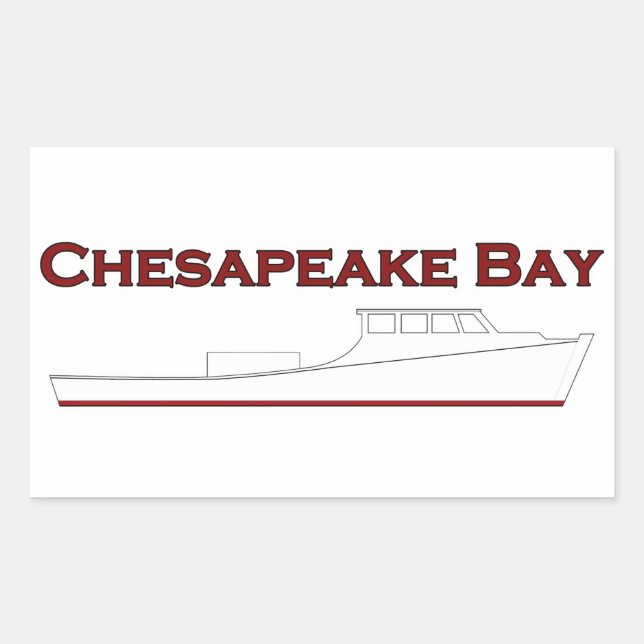 Dödsarbetsbåt i Chesapeake Bay Rektangulärt Klistermärke (Framsida)