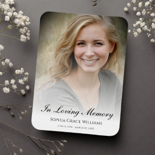 Dödsbegravning i foto Memorial Magnet