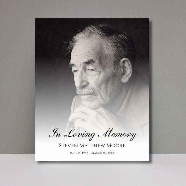 Dödsbegravning i foto Memorial Poster ("In Loving Memory" Photo Memorial)