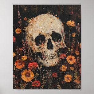 Dödsbon och blommor 8x10 poster
