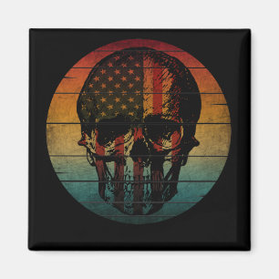 Dödsbons-Vintage Amerikansk Flagga Present Magnet