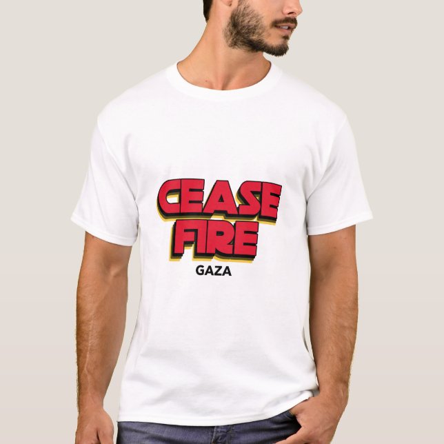 Dödsbrand Gaza-folkmord T Shirt (Framsida)