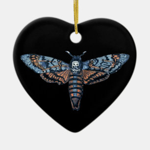 Dödschef Moth, även känd Sphinx atropo-moth Julgransprydnad Keramik
