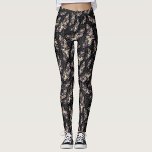 Dödschef Moth Goth Gothic Carving Alternative Leggings