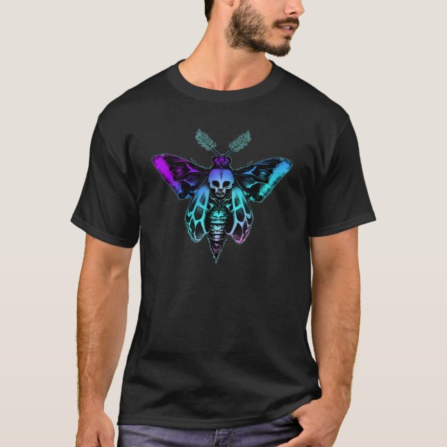 Dödschef Moth Pastel Goth Emo Mörk Dödschef T Shirt (Framsida)