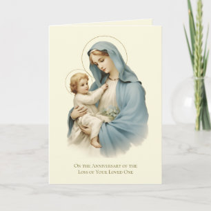 Dödsdag älskad en Mary Jesus Kort