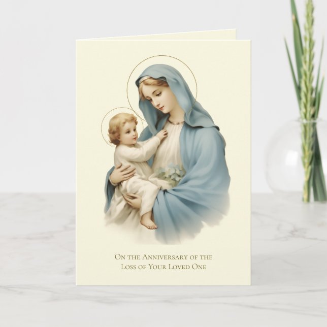 Dödsdag älskad en Mary Jesus  Kort (Framsida)