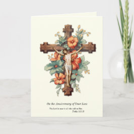 Dödsdag Minnesdag Kristus Blommor Kort