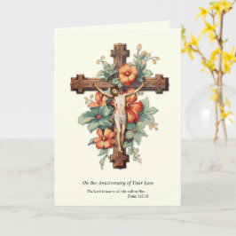Dödsdag Minnesdag Kristus Blommor Kort