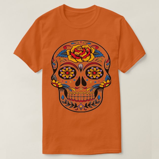Dödsdagen för Dekorationen av Skull Candy T Shirt (Design framsida)