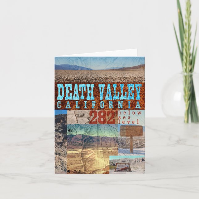Dödsdalen, CA: 282' under havsnivån - Notecard Kort (Framsida)