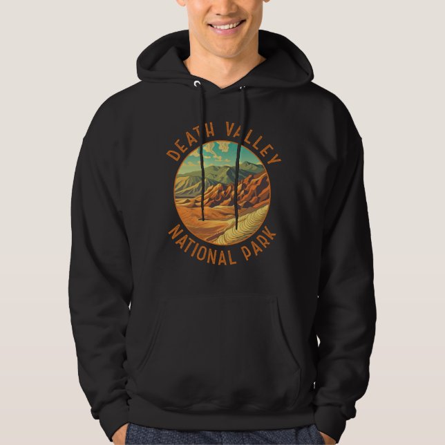 Dödsdalen nationalpark Art Distress Circle Hoodie (Framsida)