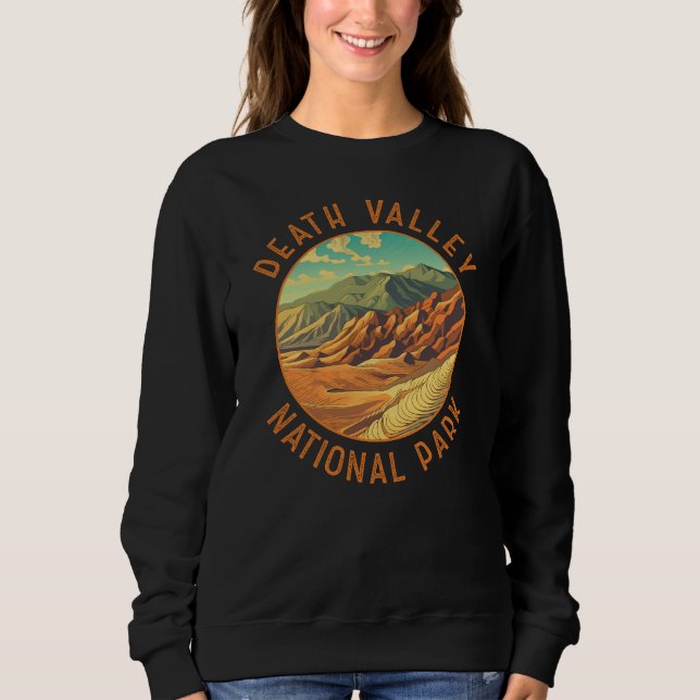 Dödsdalen nationalpark Art Distress Circle T Shirt (Framsida)