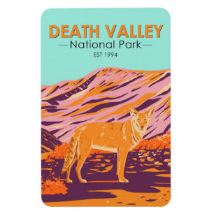 Dödsdalen nationalpark Coyote Vintage Magnet