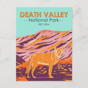 Dödsdalen nationalpark Coyote Vintage Vykort