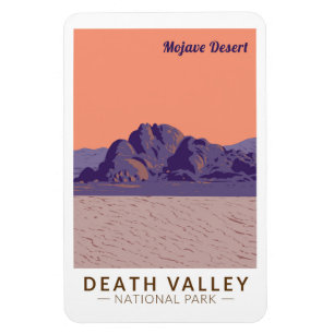 Dödsdalen nationalpark Mojave Desert Travel Magnet