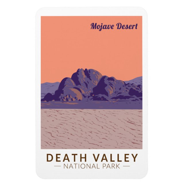 Dödsdalen nationalpark Mojave Desert Travel Magnet (Vertikal)