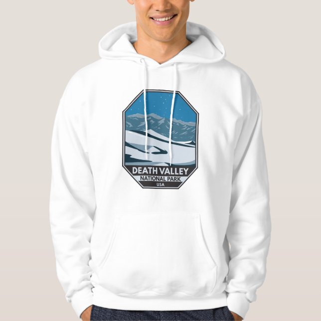 Dödsdalen nationalpark Night Himlar Vintage Hoodie (Framsida)