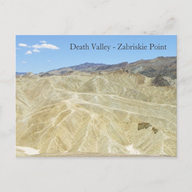Dödsdalen/Zabriskie Point Postcard! Vykort (Framsida)