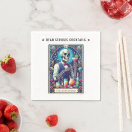 Dödseriosa Cocktailtarot Bartender Skelett Pappersservett