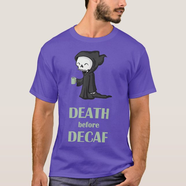Dödsfall före Decaf T shirt Skeleton Tee (Framsida)
