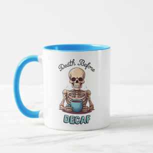 Dödsfall före dekoffekt; kaffemissbrukare mugg