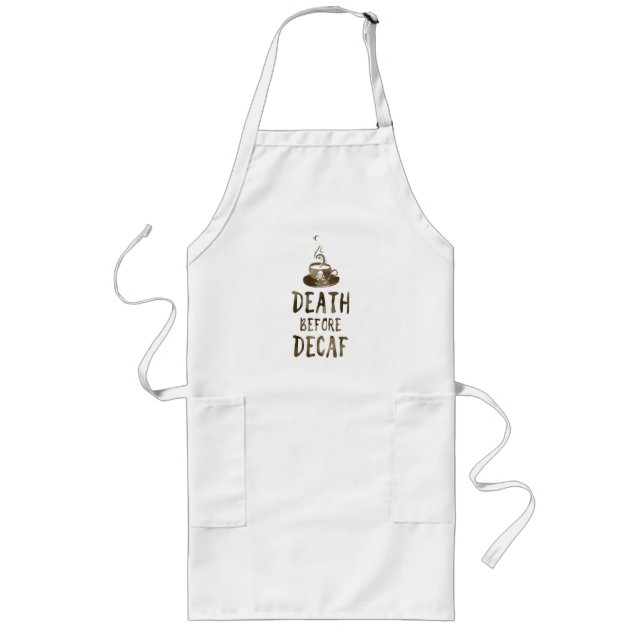 Dödsfall före kaffebröd långt förkläde (Framsidan)
