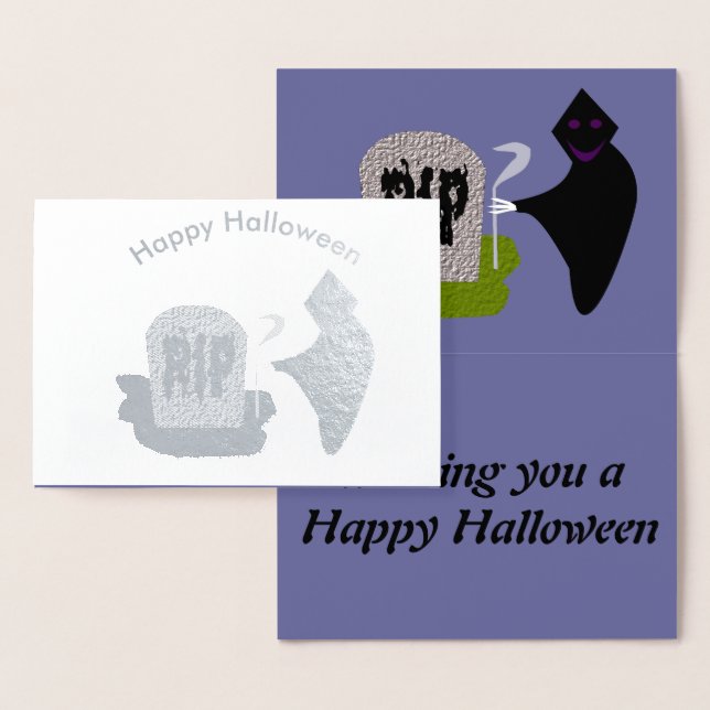 Dödsfall i cemeteriet Halloween Foil Card Folierat Kort (Display)