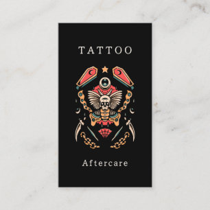 Dödsfjäril Tattoo Eftervård Instruktioner Visitkort