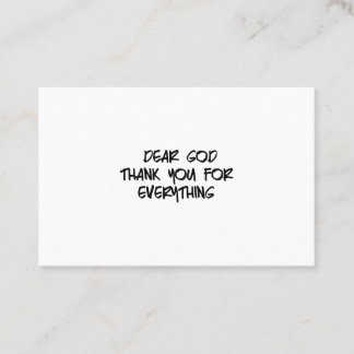 DÖDSGOD TACK FÖR ALLT VISITKORT