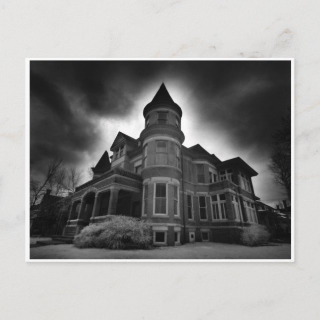 Dödshus, kabinettkort vykort (Framsida)