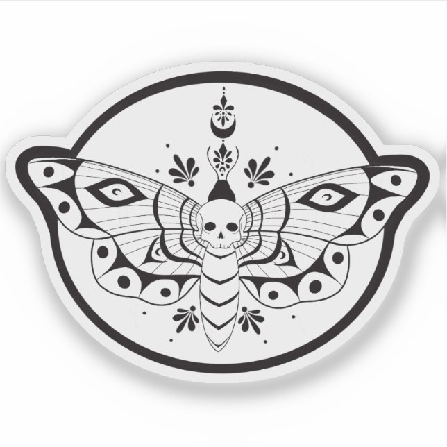 Dödshuvudsvärmare Klistermärken (Framsida)