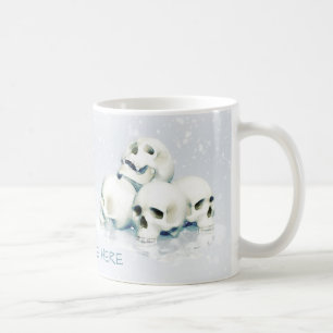 Dödskallar i snön kaffemugg