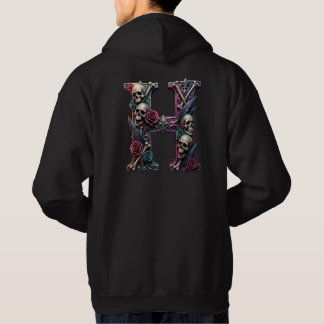 Dödskallar och blommor H Hoodie