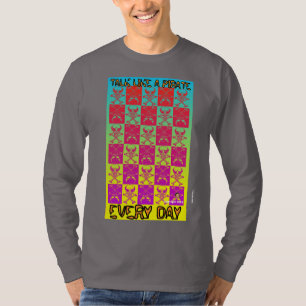 DÖDSKALLAR OCH KORSBEN REGNBÅGSBLANDAT T SHIRT