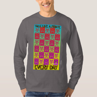 DÖDSKALLAR OCH KORSBEN REGNBÅGSBLANDAT T SHIRT