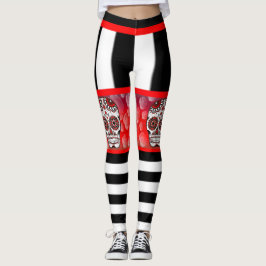Dödskallar Och Rosor Leggings