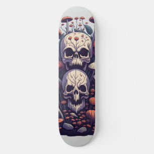 Dödskallar och Svampar Mini Skateboard Bräda 18,5 Cm