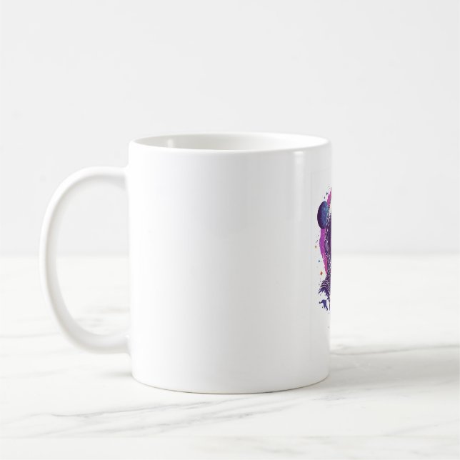 Dödskalle Astronaut Utforskare Kaffemugg (Vänster)