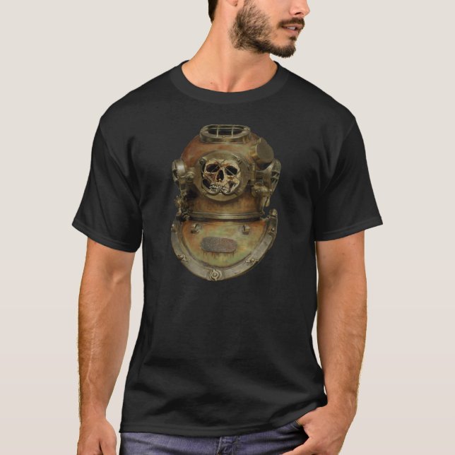 Dödskalle Dykare Tee Shirt (Framsida)