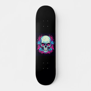 Dödskalle Emo Mini Skateboard Bräda 18,5 Cm