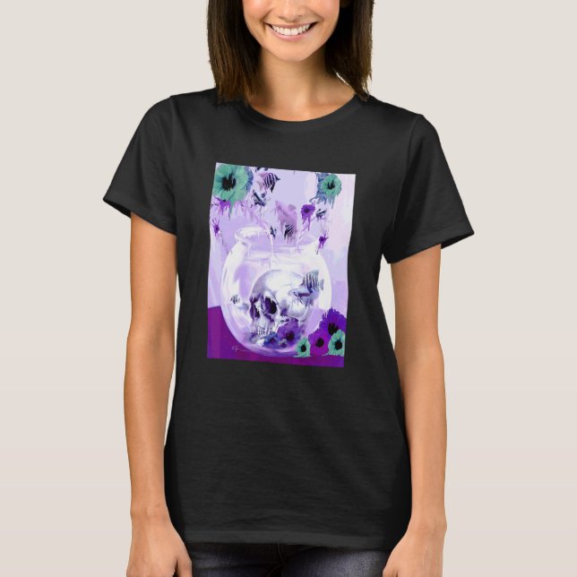 Dödskalle Fiskkruka T Shirt (Framsida)