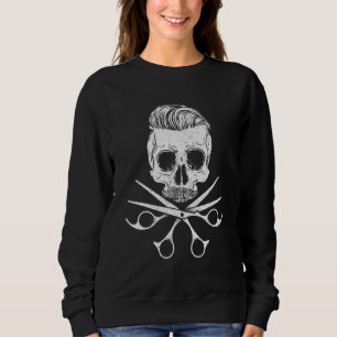 Dödskalle Frisör Sax Frisör Frisersalong T Shirt