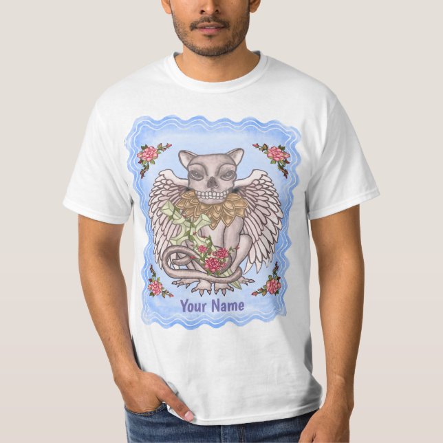 Dödskalle Gargoyle T-Shirt (Framsida)