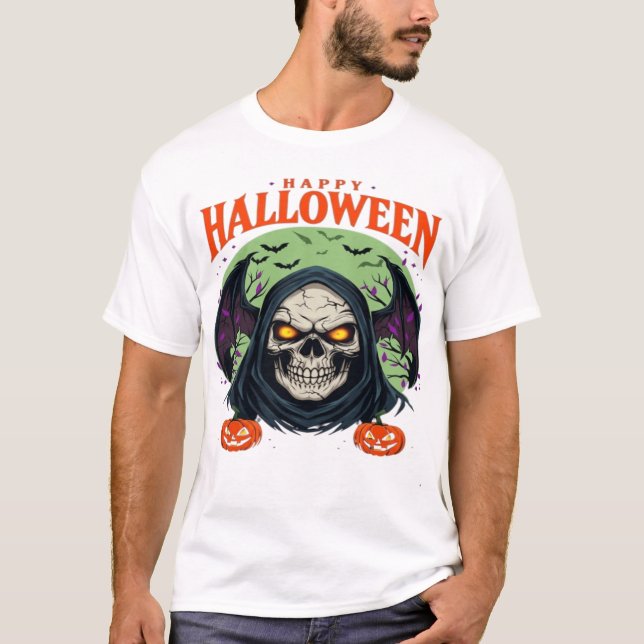 Dödskalle Glow T Shirt (Framsida)