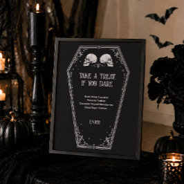 Dödskalle Gothic Halloween Bröllopsdusch Efterrätt Poster